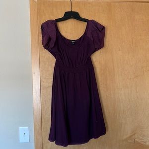 Women’s Express Empire Waist mini dress - Plum - Size Small